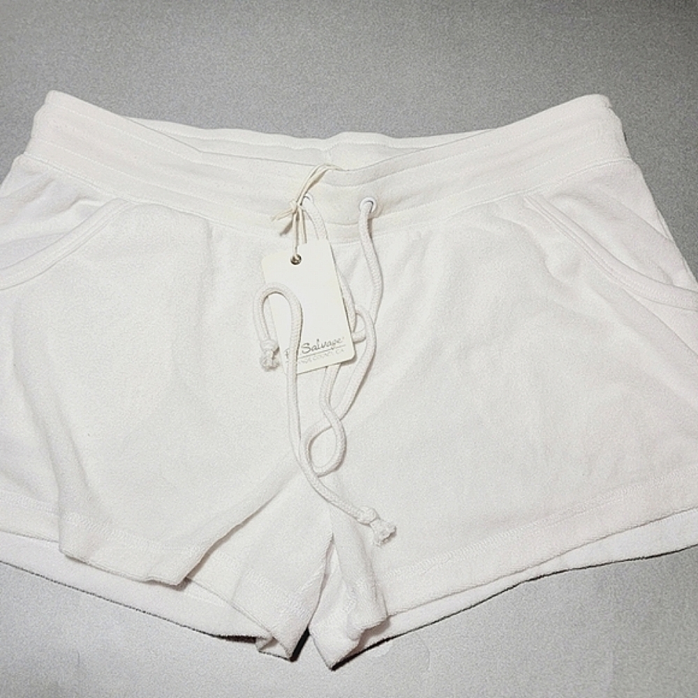PJ Salvage White French Terry Shorts Medium